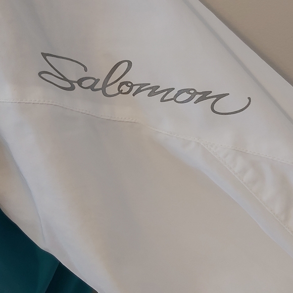 SALOMON | Women's Lightweight Jacket White Blue Size X-Large - Picture 3 of 8